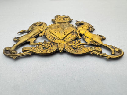 Antique Victorian British Royal Coat of Arms Plaque