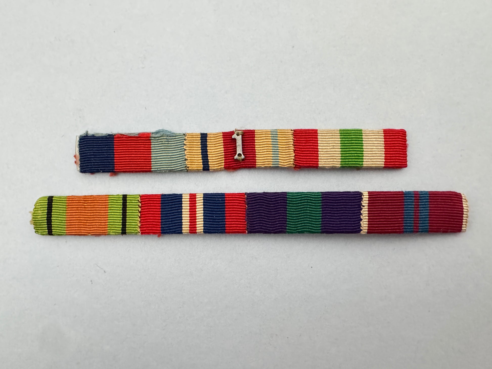 WW2 British 1st Army Cloth Medal Ribbon Bar – An original, uniform removed, medal ribbon bar of a serviceman of the 1st Army.