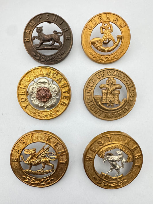 British Army Infantry Helmet Plate Centre Badges (6)