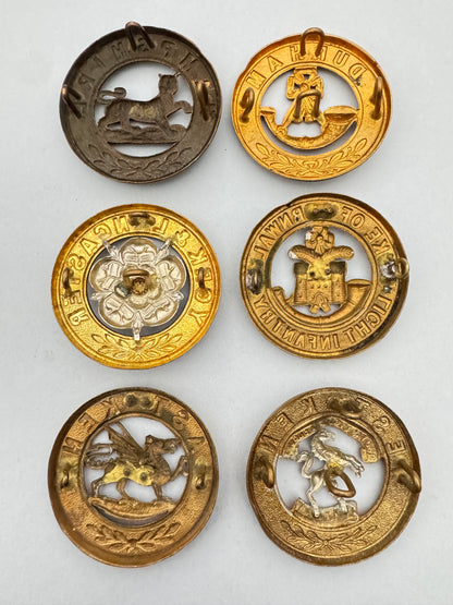 British Army Infantry Helmet Plate Centre Badges (6)