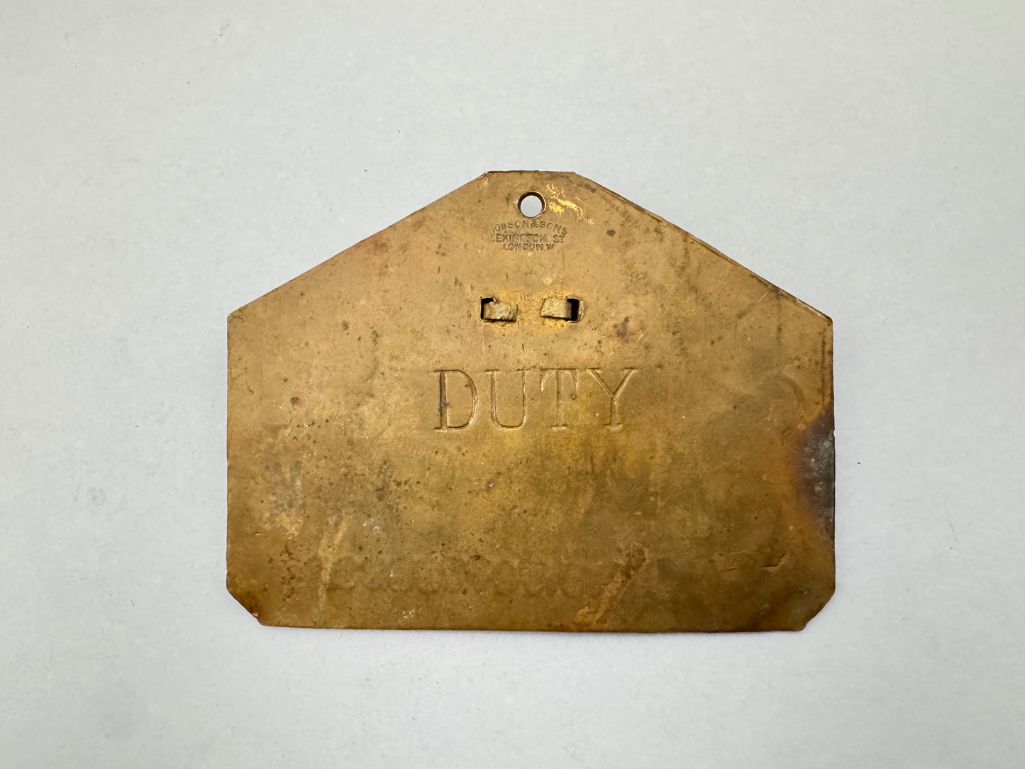 WW1 British Army Grenadier Guards Duty Bed Plate