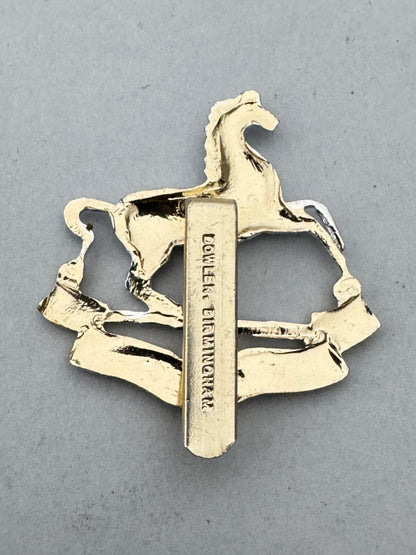 Post WW2 British Army King's Liverpool Regiment Staybrite Anodised Cap Badge