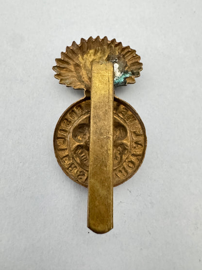 WW1 British Army Royal Welsh Fusiliers Regiment War Economy Cap Badge