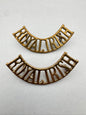 WW1 British Army Royal Irish Regiment Shoulder Title Badges