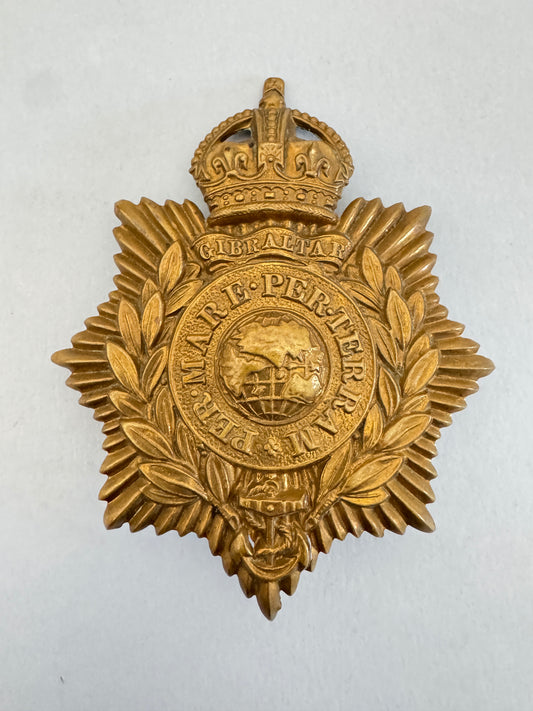 WW2 British Royal Marines Pith Helmet Badge