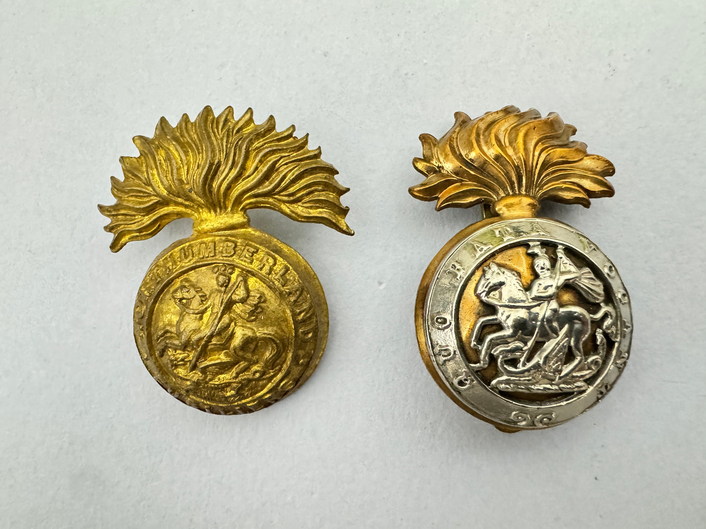 British Army Northumberland Fusiliers Cap Badges WW1 WW2