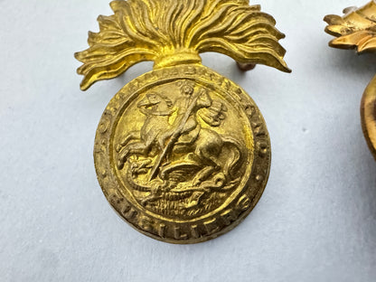 British Army Northumberland Fusiliers Cap Badges WW1 WW2