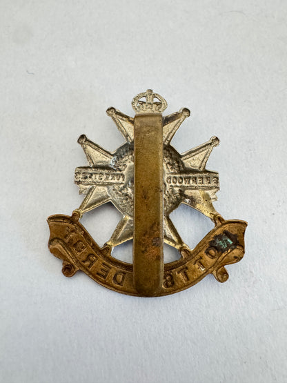 WW2 British Army Sherwood Foresters (Notts & Derby Regiment) Cap Badge