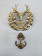 WW2 British Army Gordon Highlanders Glengarry Cap Badge & Sporran Badge