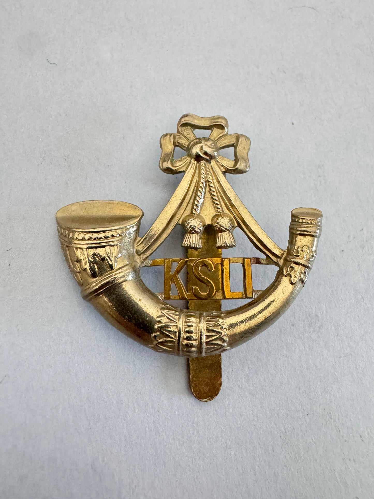WW2 British Army King's Shropshire Light Infantry Regiment Cap Badge