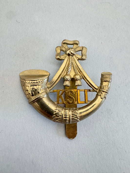 WW2 British Army King's Shropshire Light Infantry Regiment Cap Badge