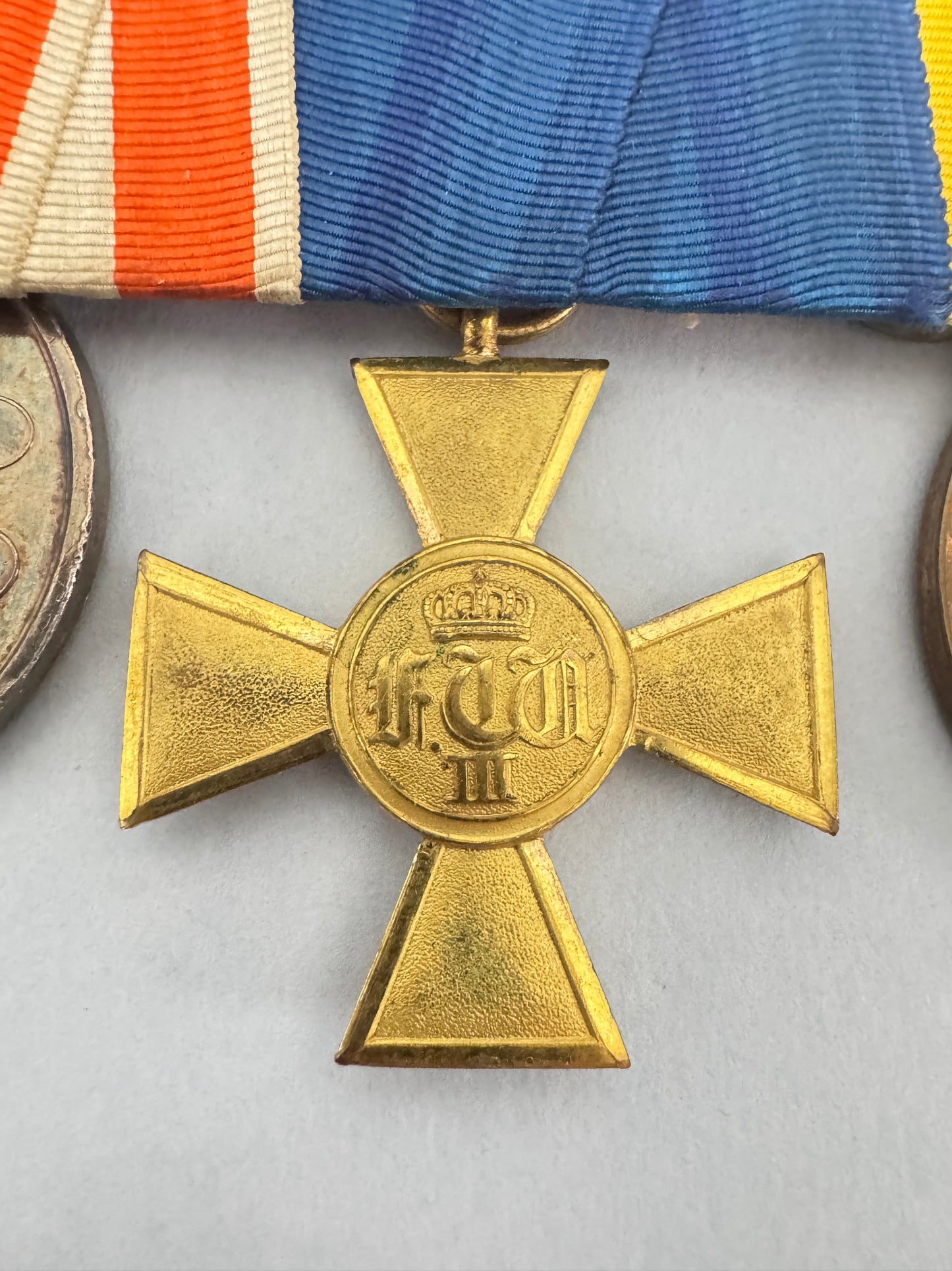 WW1 Imperial German Prussian Officer's Mounted Medal Bar