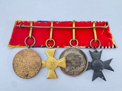 WW1 Imperial German Prussian Officer's Mounted Medal Bar