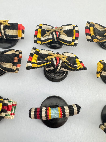 WW1 German Prussian Medal Lapel Ribbon Button Bow Collection - Iron Cross