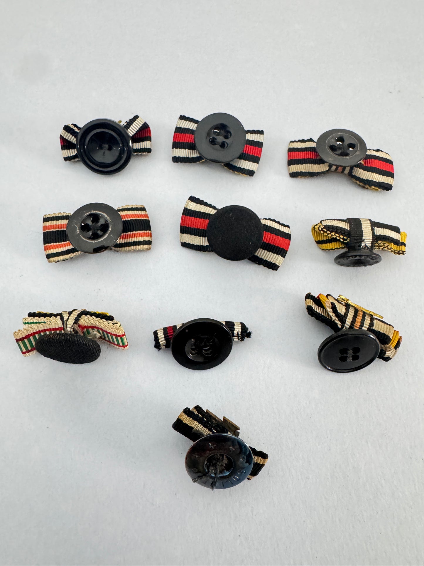 WW1 German Prussian Medal Lapel Ribbon Button Bow Collection - Iron Cross