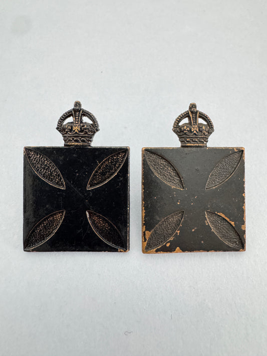 WW1 British Army Chaplain's Department Officer's Collar Badges (Pair)