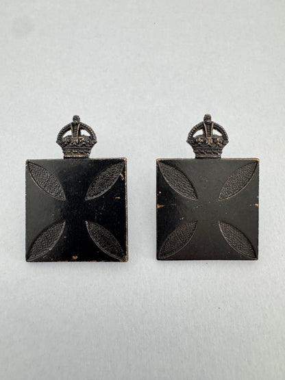 WW1 British Army Chaplains Department Officer's Uniform Collar Badges (Pair)