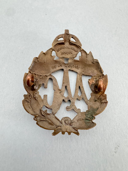 WW1 British Army Queen Mary's Army Auxiliary Corps (AAC) Officer's Cap Badge