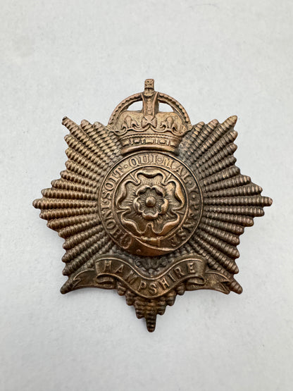 WW2 British Army Hampshire Regiment Officer's OSD Cap Badge