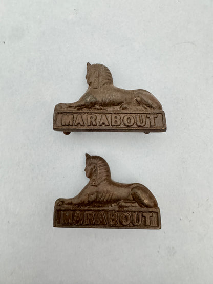 WW2 British Army Dorsetshire Regiment Officer's OSD Collar Badges (Pair)