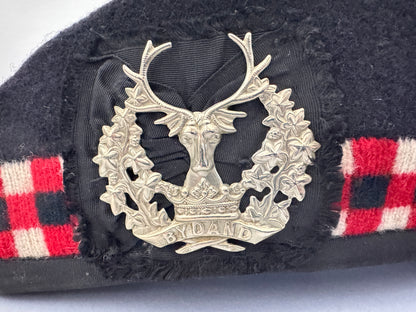 British Army Gordon Highlanders Diced Glengarry Side Cap – Original Second World War era British Glengarry forage cap of a...