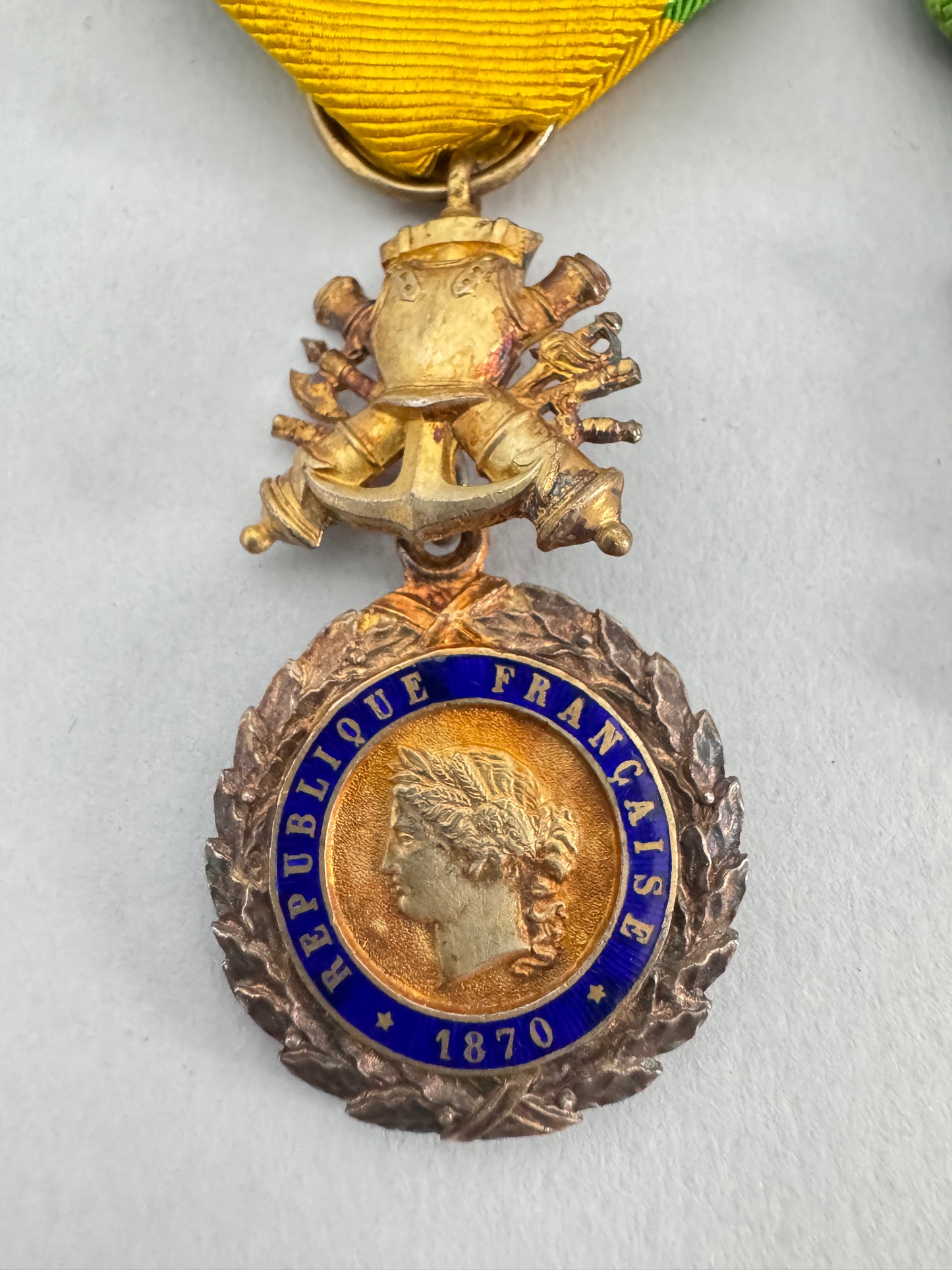 French Franco-Prussian War Veteran Medal & Military Medal for Bravery 1870-1871