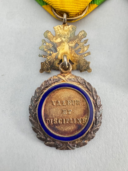 French Franco-Prussian War Veteran Medal & Military Medal for Bravery 1870-1871