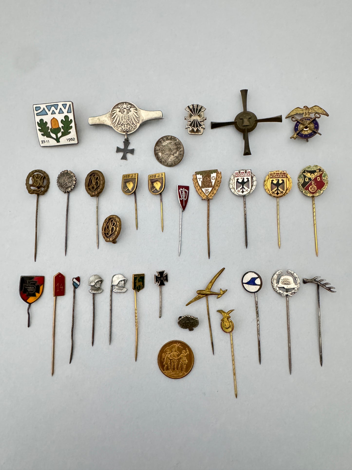 Collection of German Stickpin Miniature Awards & Membership Badges
