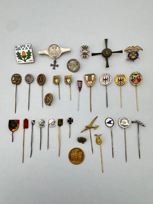 Collection of German Stickpin Miniature Awards & Membership Badges