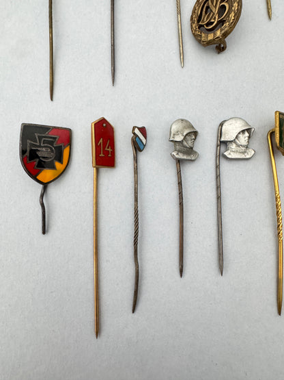Collection of German Stickpin Miniature Awards & Membership Badges