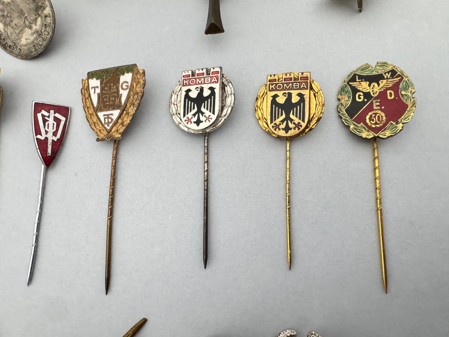 Collection of German Stickpin Miniature Awards & Membership Badges
