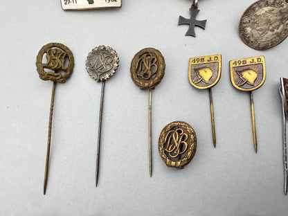 Collection of German Stickpin Miniature Awards & Membership Badges