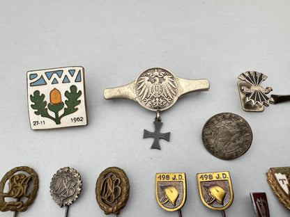 Collection of German Stickpin Miniature Awards & Membership Badges