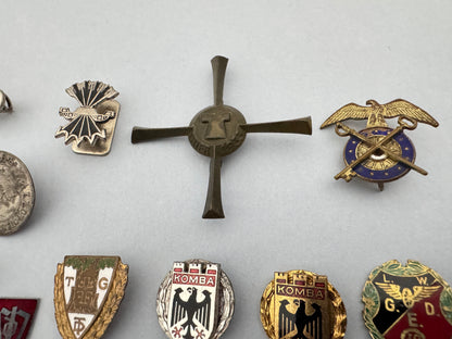 Collection of German Stickpin Miniature Awards & Membership Badges
