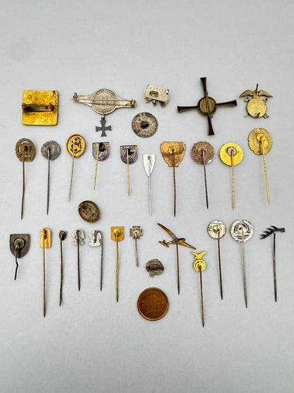 Collection of German Stickpin Miniature Awards & Membership Badges