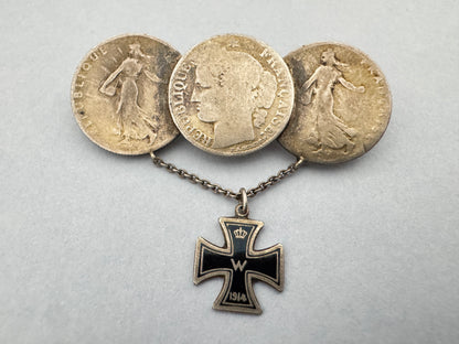 WW1 German Iron Cross Sweetheart Brooch Charms Badges – A collection of original Imperial German 1914 Iron Cross commemora...
