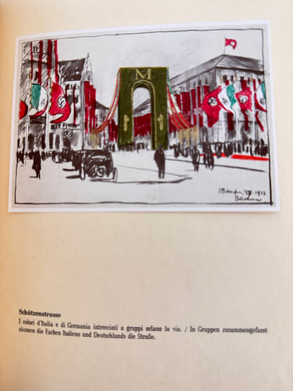 Presentation Volume of Benito Mussolini’s State Visit to Munich 1937 – Very fine and rare original presentation volume in...