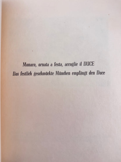 Presentation Volume of Benito Mussolini’s State Visit to Munich 1937 – Very fine and rare original presentation volume in...