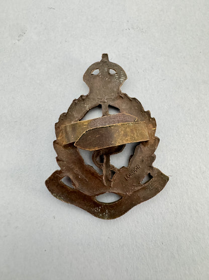 WW2 British Royal Army Medical Corps Officer's Cap Badge GAUNT