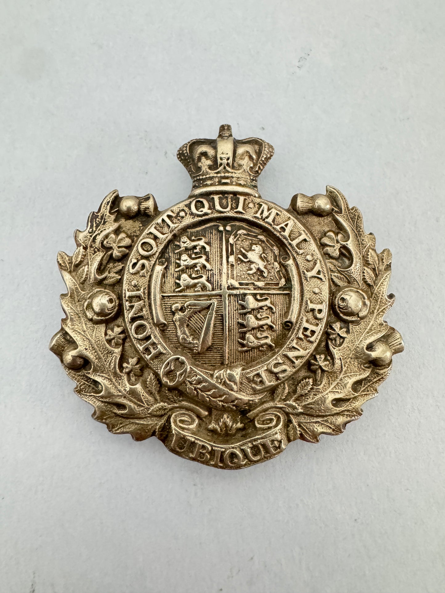 Victorian British Army Royal Engineer Volunteers Belt Buckle Badge