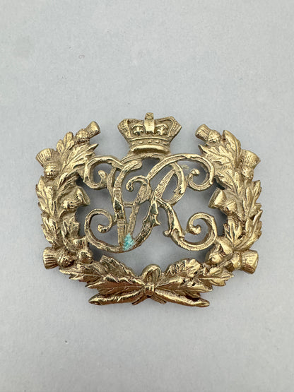 Victorian British Army Volunteer Rifles Belt or Pouch Badge VR