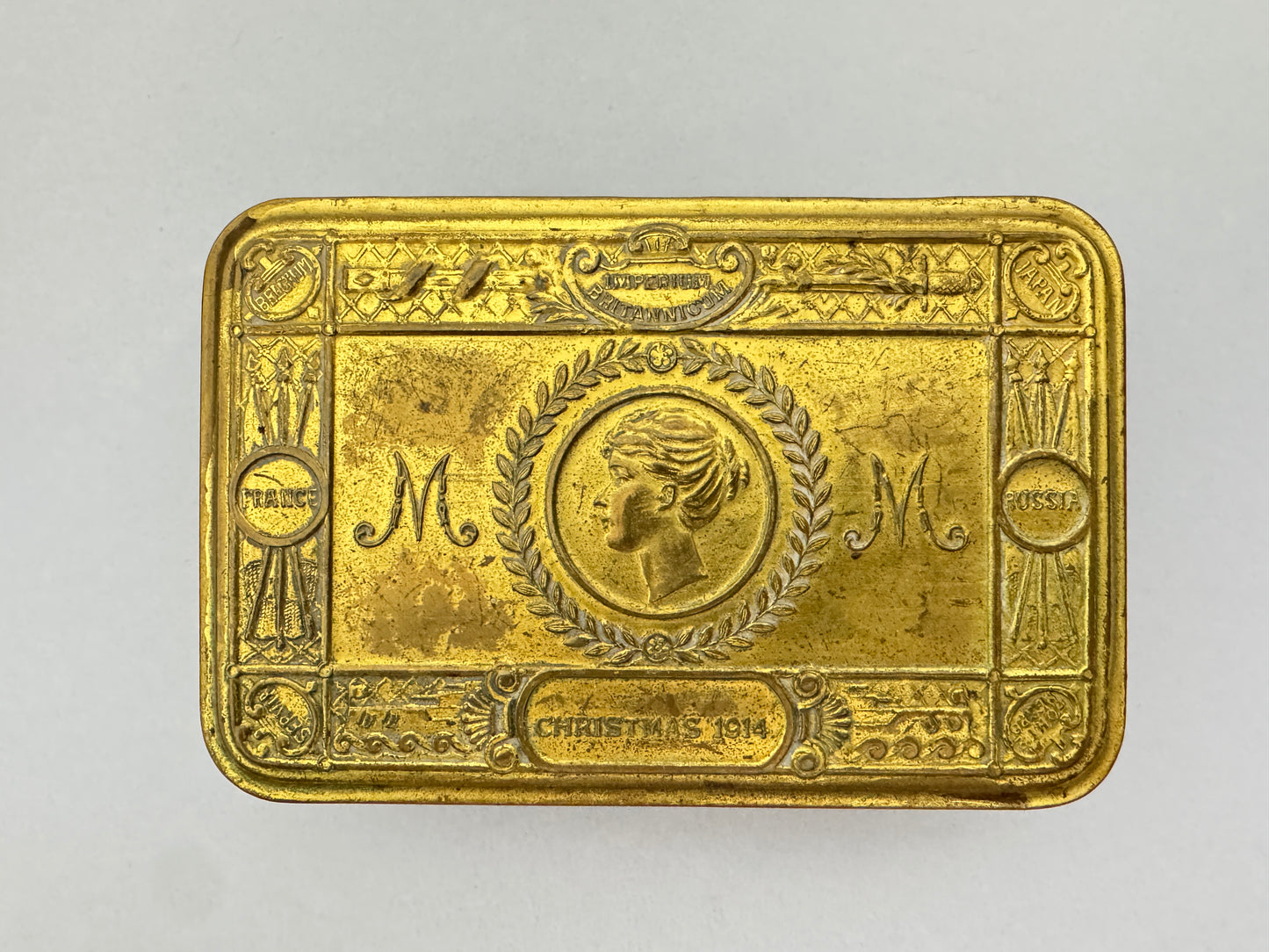 WW1 British Princess Mary Brass Gift Tin Christmas 1914