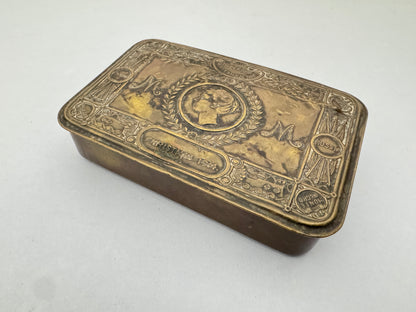 WW1 British Christmas 1914 Princess Mary Brass Gift Tin