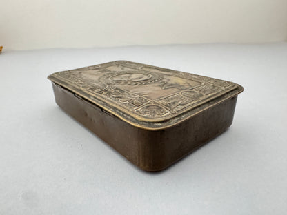 WW1 British Christmas 1914 Princess Mary Brass Gift Tin