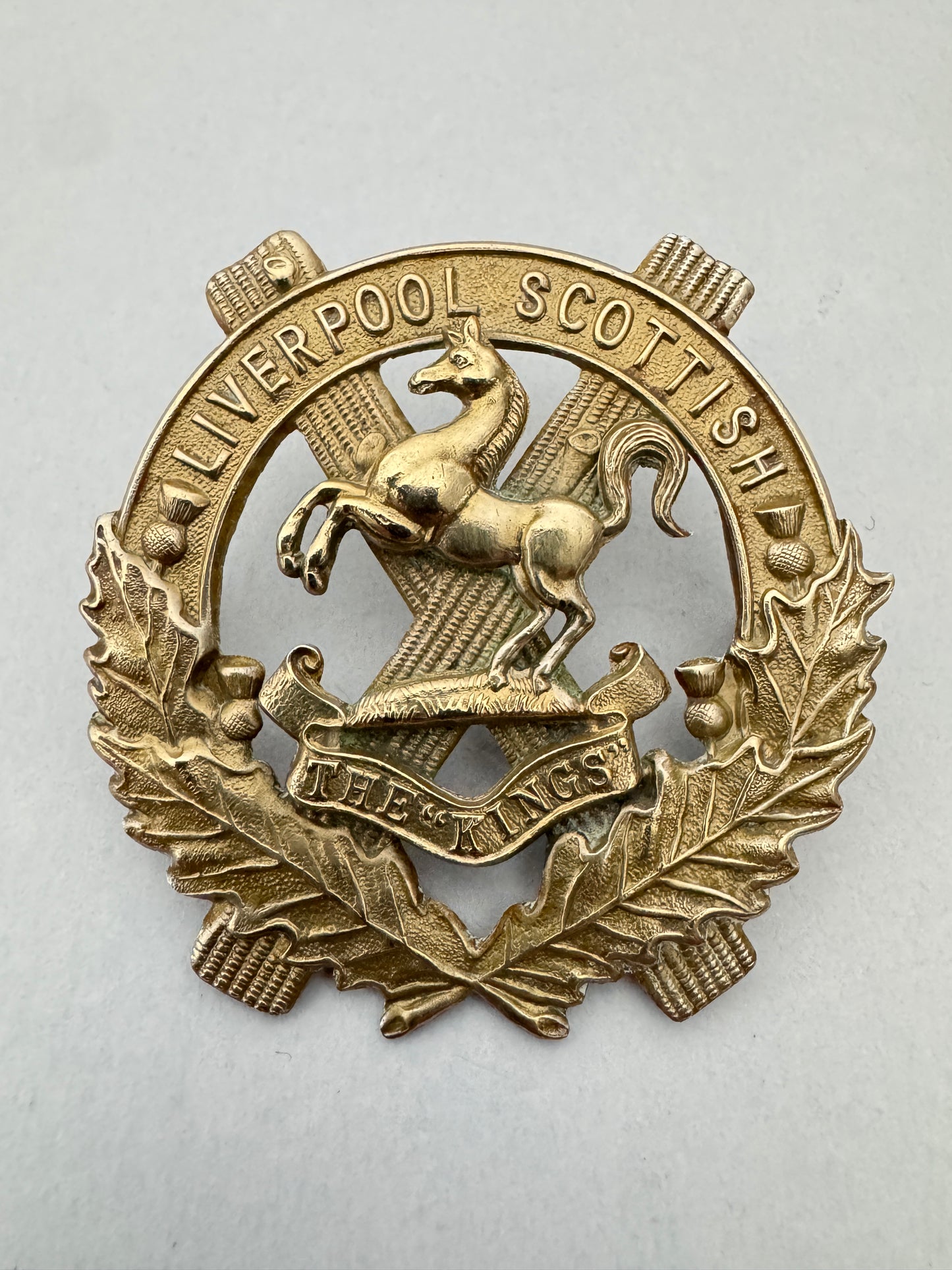 WW1 British Army Liverpool Scottish Glengarry Cap Badge
