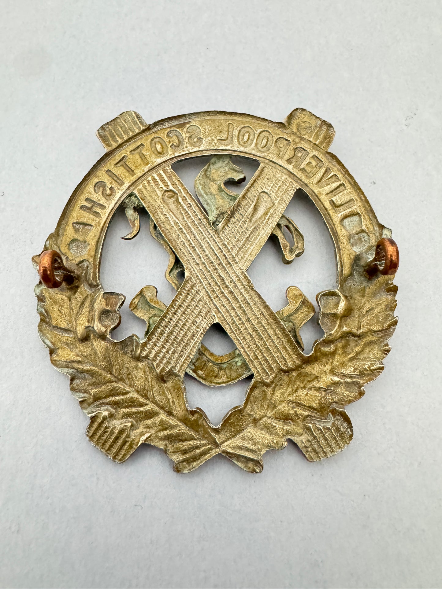 WW1 British Army Liverpool Scottish Glengarry Cap Badge