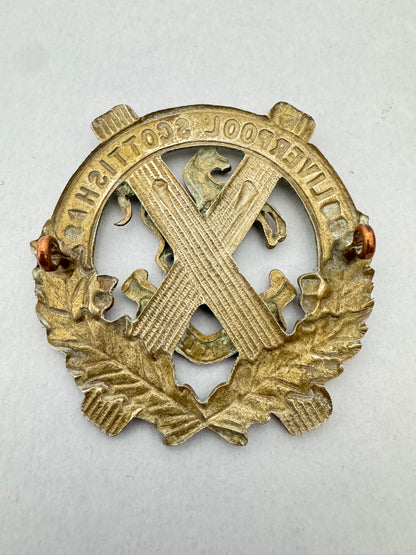 WW1 British Army Liverpool Scottish Glengarry Cap Badge