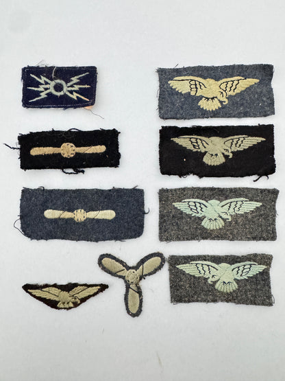 WW2 British Royal Air Force Cloth Uniform Insignia Badges