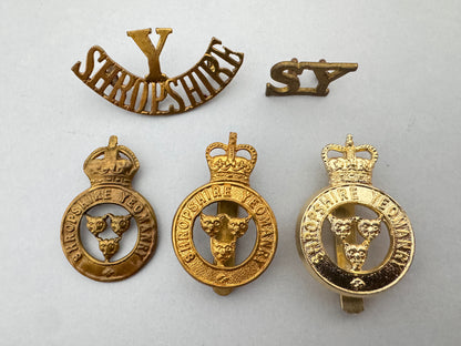 British Army Shropshire Yeomanry Cap Badges & Shoulder Titles
