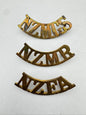 WW1 New Zealand Army (NZEF) Shoulder Title Badges NZMGS NZMR NZFA